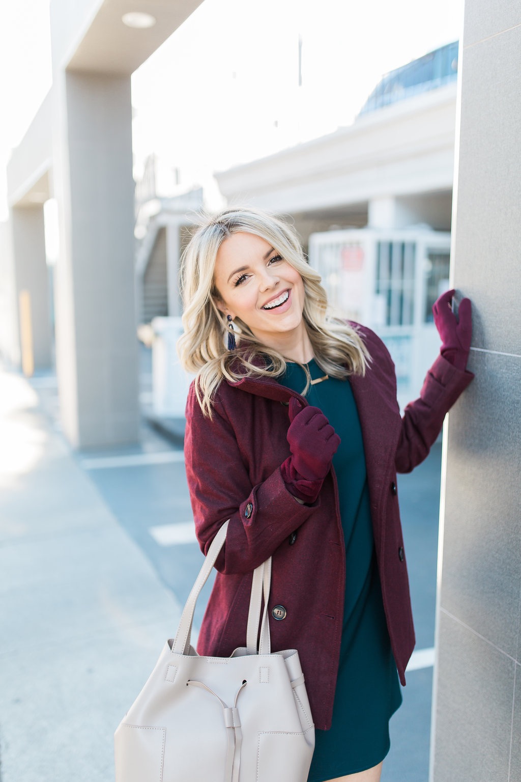Wine peacoat best sale