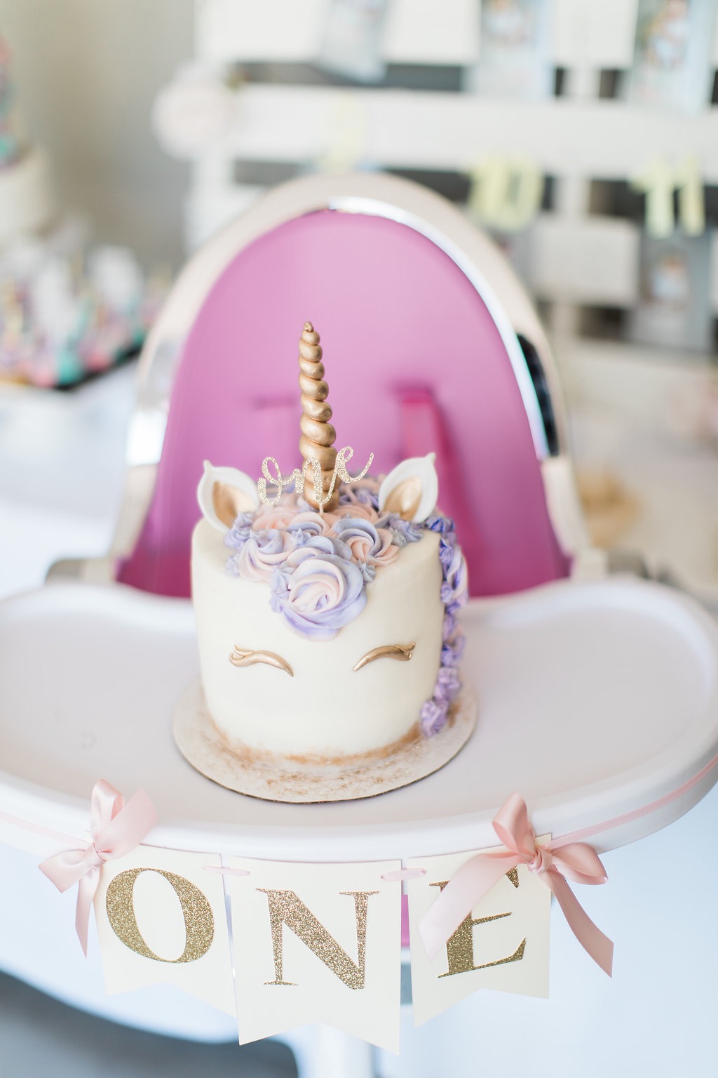 Unicorn Pastel Rainbow Cake Smash | Season Moore Photography