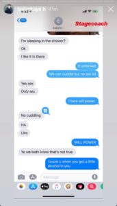 Blake Horstmann texts Caelynn BIP