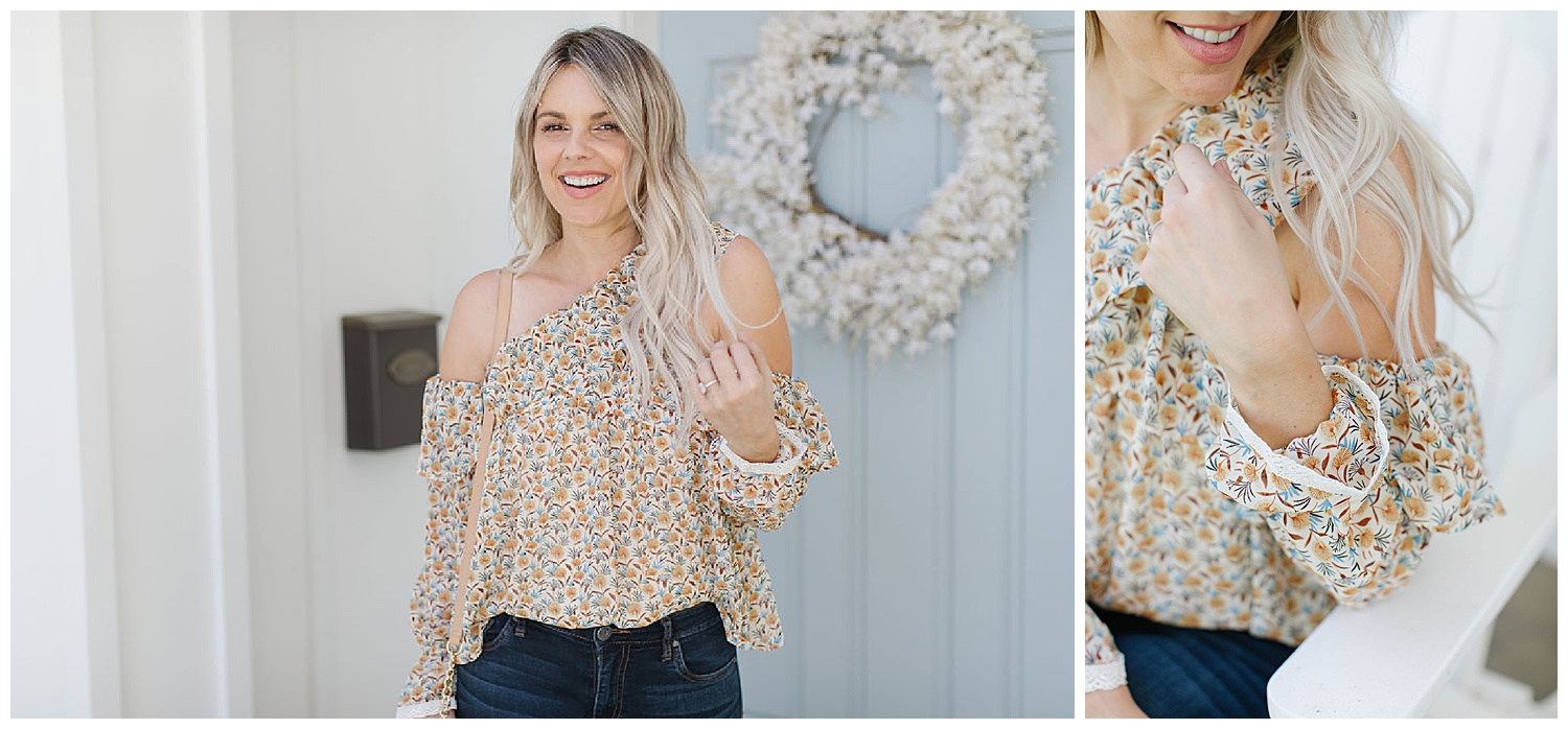 floral top beaded barette