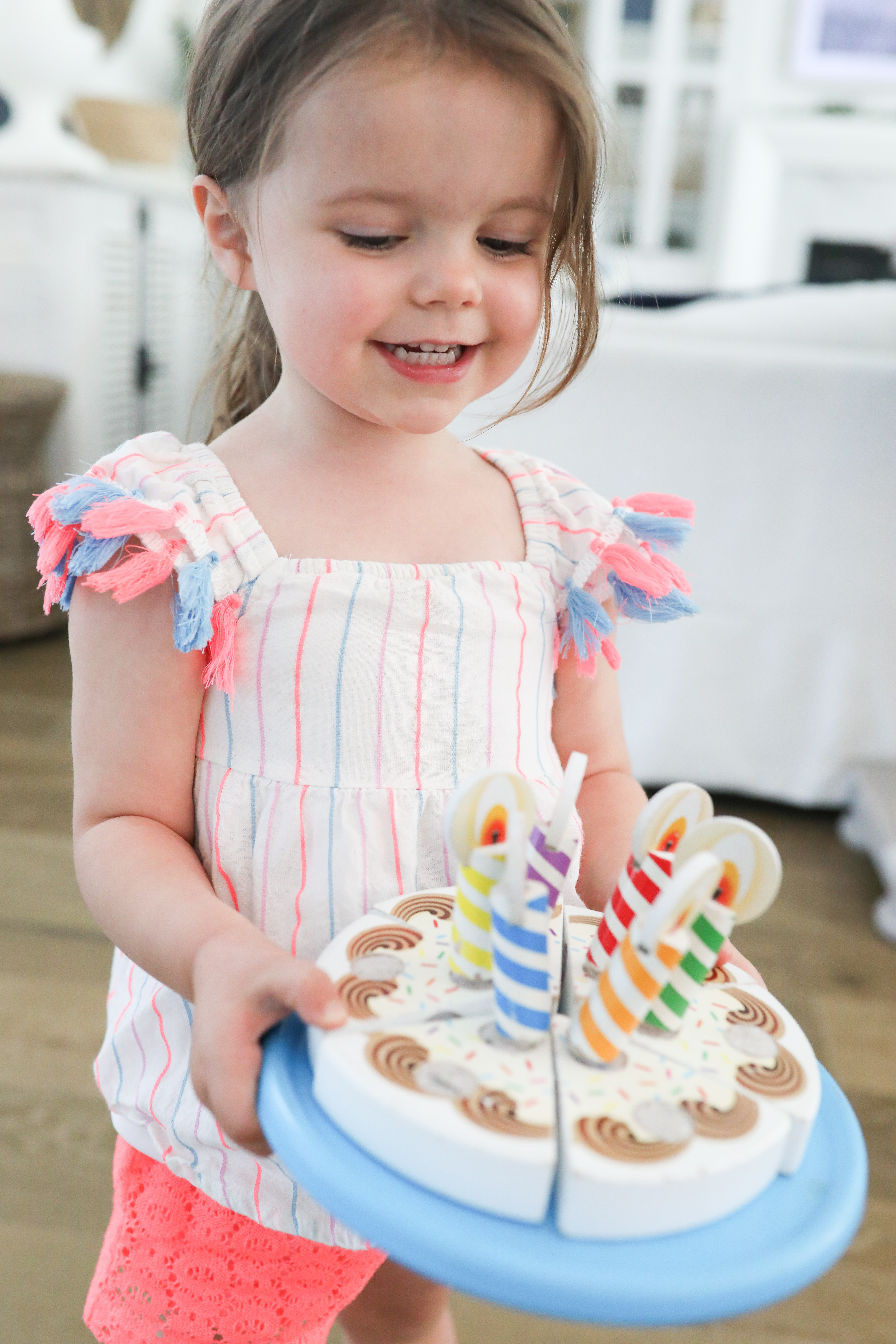 wooden birthday cake toy picnic