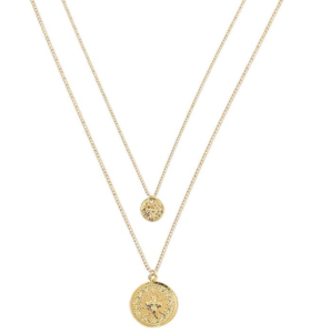 coin double layer necklace