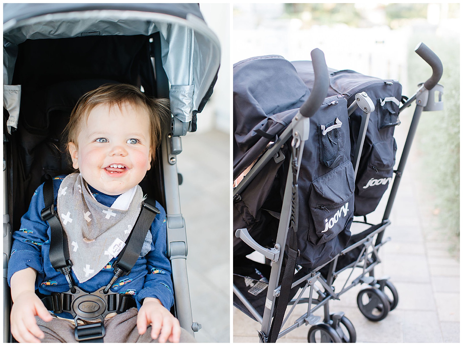 double stroller with zippers