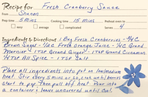 cranberry sauce recipe
