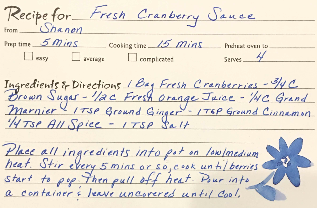 cranberry sauce recipe