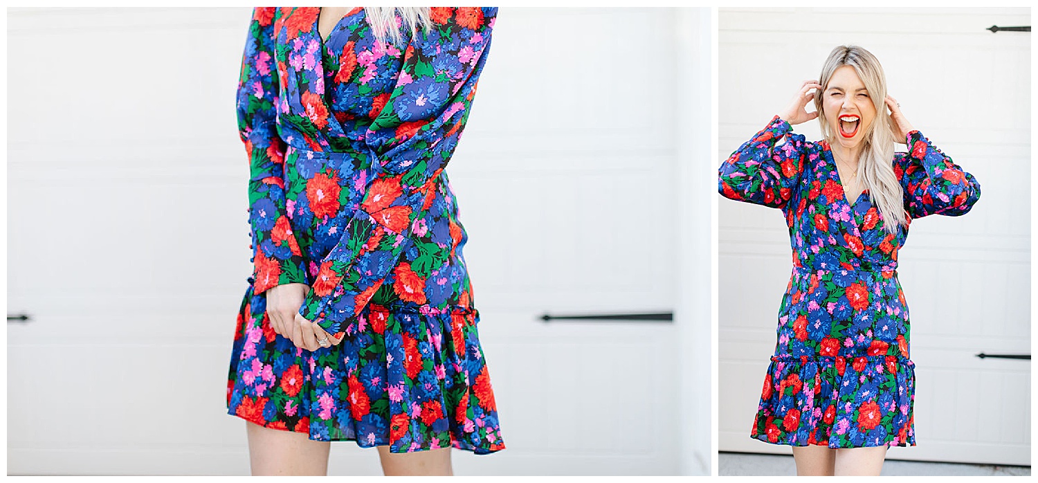 floral wayf colorful dress