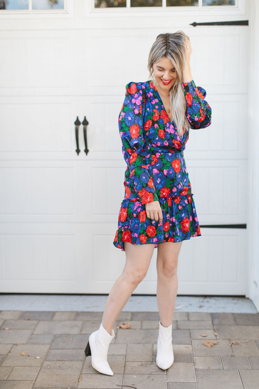 floral wayf colorful dress