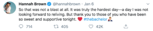 hannah brown tweet